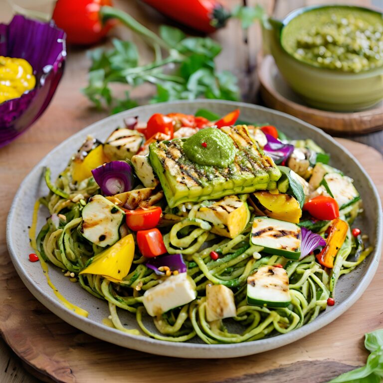 Zucchini Noodles with Pesto and Grilled Vegetables and paneer_20241028_131618_0000